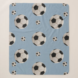Sportfans ultieme nep-patchwork voetbal  sherpa deken