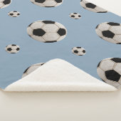 Sportfans ultieme nep-patchwork voetbal  sherpa deken (3/4)