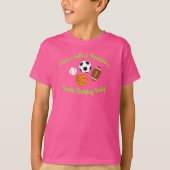 Sportfeest op zaterdag Kinder spoedroze meisjes T-shirt (Voorkant)