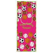 Sportfeest op zaterdag Kinder spoedroze meisjes Wijn Cadeautas (Voorkant)