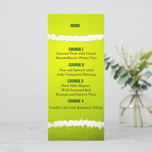 Sportfeest Tennisthema Personaliseer Menukaarten Menu (Staand voorkant)