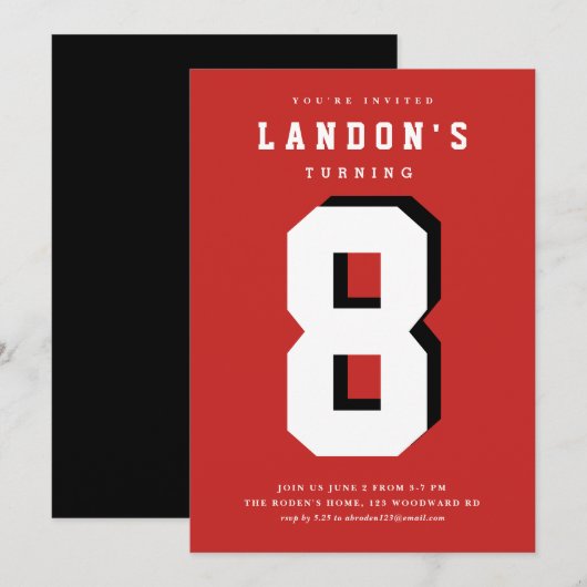 Sportfeest voor fanatieke kinderen kaart (Voorkant / Achterkant)