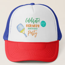 Sportfeest Waterverf Pickleball Verjaardag Thema