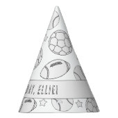 Sportfeestdag - Kleur uw eigen Pet Feesthoedjes (Rechts)