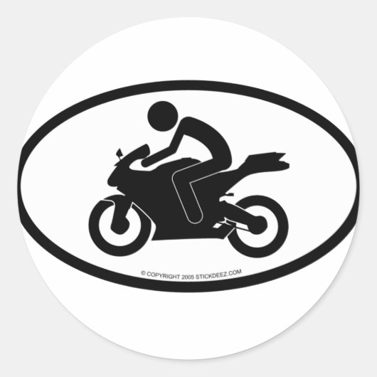 Sportfiets Ronde Sticker (Voorkant)