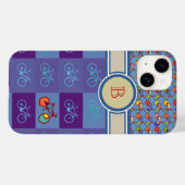 Sportfietsen Patroon Monogram Case-Mate iPhone Case (Achterkant (horizontaal))