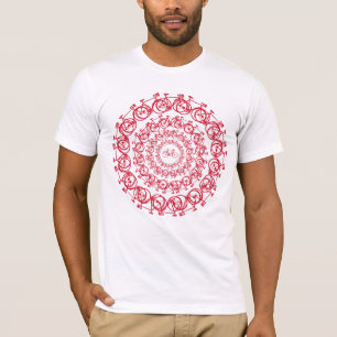sportfietsen rode-Bikes mandala T-shirt