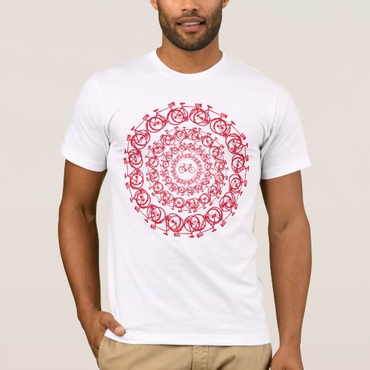 sportfietsen rode-Bikes mandala T-shirt (Voorkant)