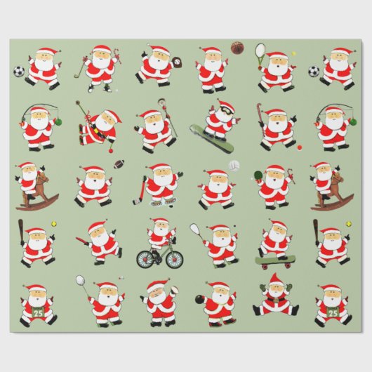 Sportfitness - Kerstmis Cadeaupapier (Vlak)