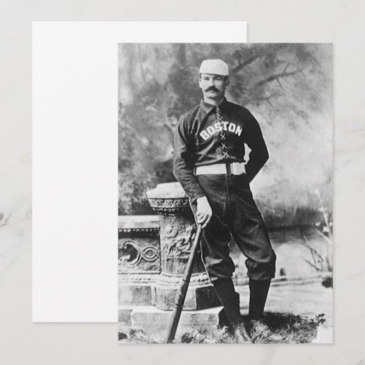  sportfoto, Boston Baseball Player (Voorkant / Achterkant)