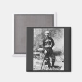  sportfoto, Boston Baseball Player Magneet (Voorkant / Achterkant)