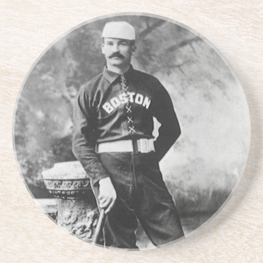 sportfoto, Boston Baseball Player Zandsteen Onderzetter (Voorkant)