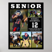 Sportfoto-collage voor eindexamenklas 5 middelbare poster (Voorkant)