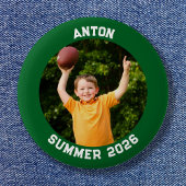 Sportfoto Forest Green Border Ronde Button 5,7 Cm