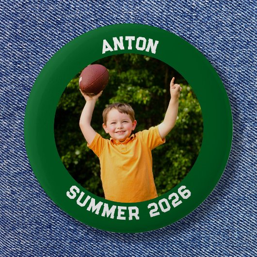 Sportfoto Forest Green Border Ronde Button 5,7 Cm