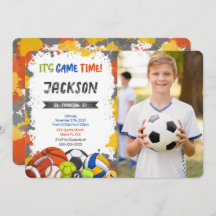 Sportfoto uitnodiging