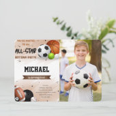 Sportfoto uitnodigingen (Staand voorkant)