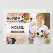 Sportfoto uitnodigingen (Voorkant)