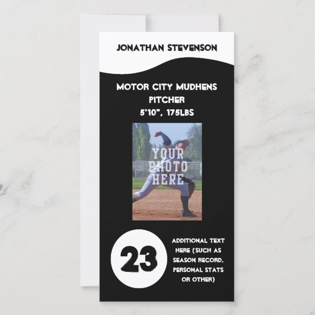 Sportfoto's Kaart, aangepast team (Voorkant)