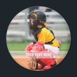Sportfoto's personaliseren Pinback Magneet<br><div class="desc">Plaats de foto van uw kind eenvoudig in de sjabloon om een schattig magneetcadeau voor het kind te maken. Voeg een tekst zoals een naam toe, om de magneet aan te passen en aan te passen..Beschikbaar in een verscheidenheid van vormen en grootte. Kies uw eigen vorm of grootte in het...</div>