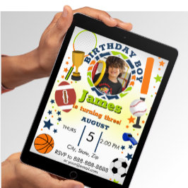 Sportfotoverjaardagsuitnodiging Kaart