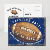 Sportgame Football Night Save Date Invitation Briefkaart (Voorkant / Achterkant)