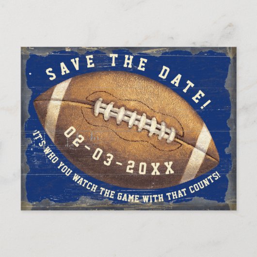 Sportgame Football Night Save Date Invitation Briefkaart (Voorkant)