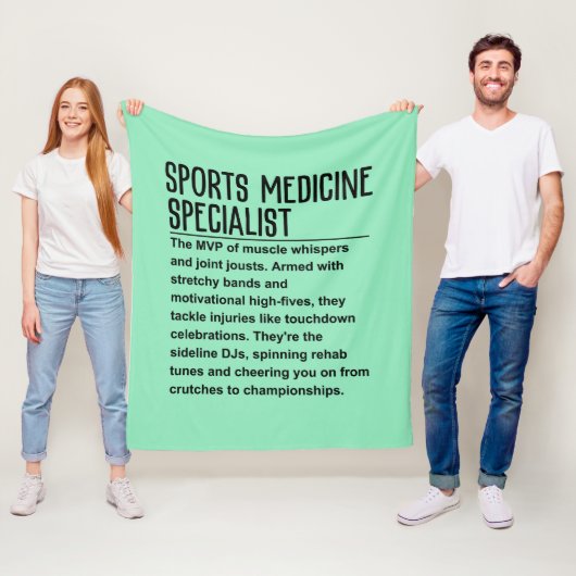Sportgeneeskunde specialist fleece deken (In situ)
