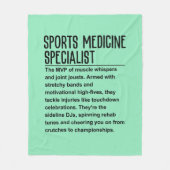 Sportgeneeskunde specialist fleece deken (Voorkant)