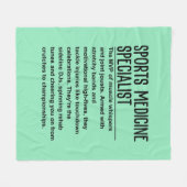 Sportgeneeskunde specialist fleece deken (Voorkant (Horizontaal))