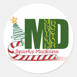 SPORTGENEESMIDDELEN CHRISTMAS MD RONDE STICKER