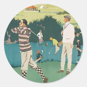  SportGolf in Schotland, Golfers Golfing Ronde Sticker