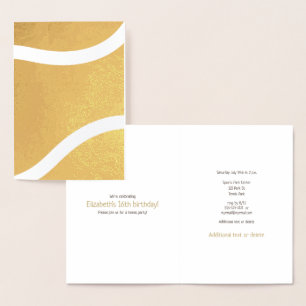 Sportgoud met verjaardagsgoud voor meisjes in tenn folie kaarten