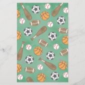 Sportgras Groen Kinder Lijnbrief Schrijfpapier (Achterkant)