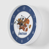 Sportgrijs en marineblauw Alle Kinder muur met kra (Hoek)