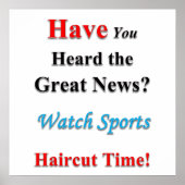 Sporthaircut Verkoop Poster Matte (Voorkant)