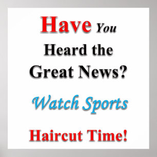 Sporthaircut Verkoop Poster Matte