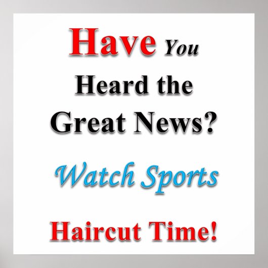 Sporthaircut Verkoop Poster Matte (Voorkant)