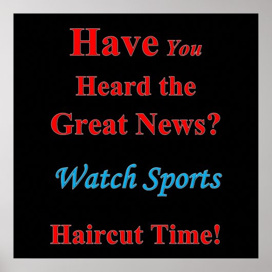 Sporthaircut Verkoop Poster Matte (Voorkant)