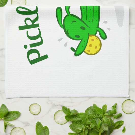 Sporthanddoek "Pickleball Pickle Dog" Theedoek (Gevouwen)