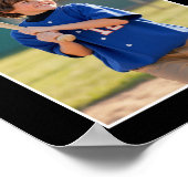 Sportherinnering Cadeau Aangepaste Honkbal Foto Co Poster (Hoek)