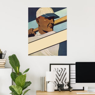  Sporthonkbalbatterij, stijlvolle kunst Poster