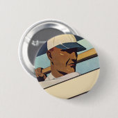  Sporthonkbalbatterij, stijlvolle kunst Ronde Button 5,7 Cm (Voorkant /achterkant)