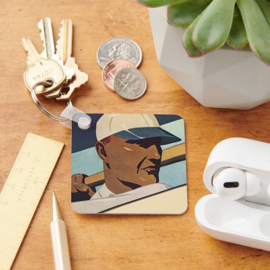  Sporthonkbalbatterij, stijlvolle kunst Sleutelhanger (Bureau)