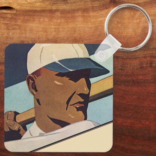  Sporthonkbalbatterij, stijlvolle kunst Sleutelhanger (Achterkant)