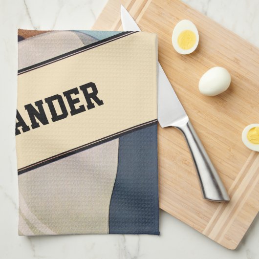  Sporthonkbalbatterij, stijlvolle kunst Theedoek (Quarter Fold)