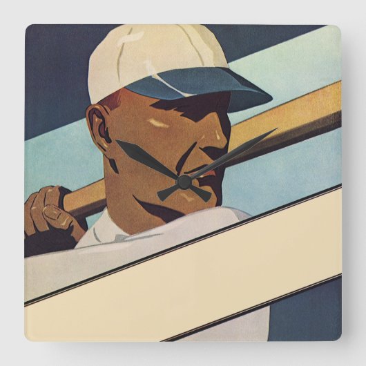  Sporthonkbalbatterij, stijlvolle kunst Vierkante Klok (Voorkant)