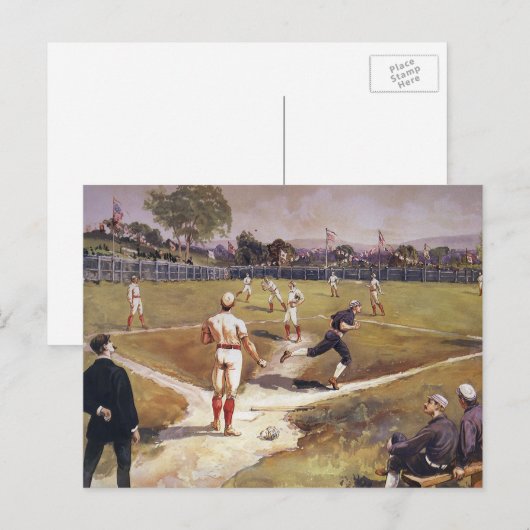  sporthonkbalspel van Henry Sandham Briefkaart (Voorkant / Achterkant)