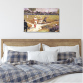  sporthonkbalspel van Henry Sandham Canvas Afdruk (Insitu (Slaapkamer))