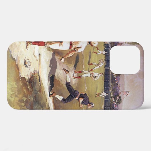 sporthonkbalspel van Henry Sandham Case-Mate iPhone Case (Achterkant (horizontaal))